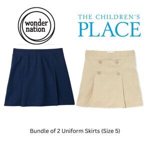 Bundle of School Uniform Skirts Navy Khaki Girls Size 5